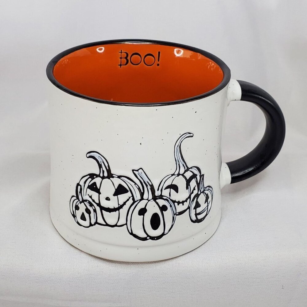 Halloween Pumpkin Jack-o-lantern "Boo!"  Mug 16 oz by Global Design Collections